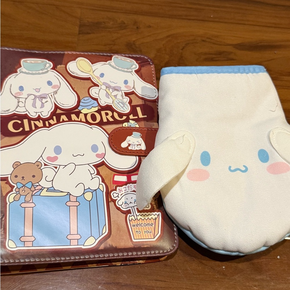 Cinnamoroll Themed Planner and oven mitt